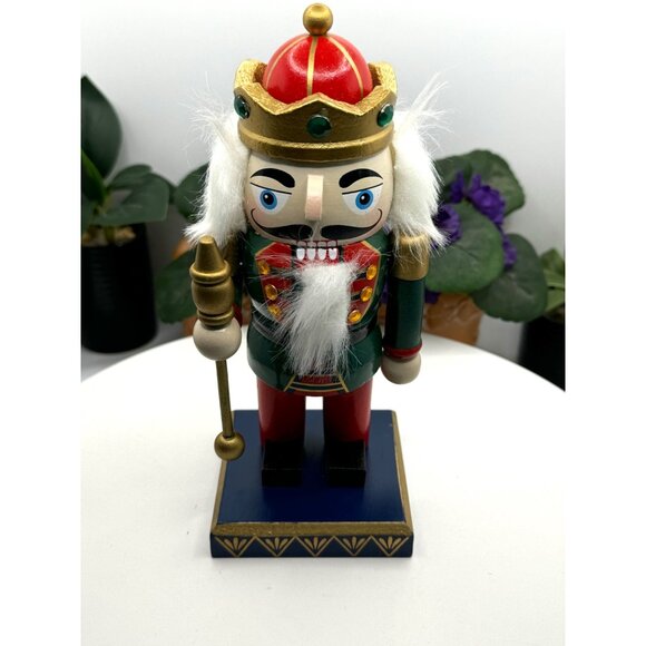 Kurt Adler Hand-Painted Wooden Mini Nutcracker King With Staff & Crown - Picture 4 of 8